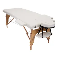 Maca Portátil Dobrável Audrey Pro Mesa Massagem Estética Top Cor Branco Foto mini  3