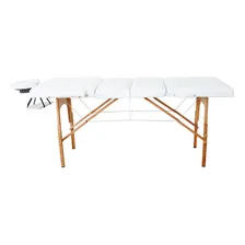 Maca Portátil Reclinável Dobrável Maleta Massagem Estética Cor Branco Foto mini  3