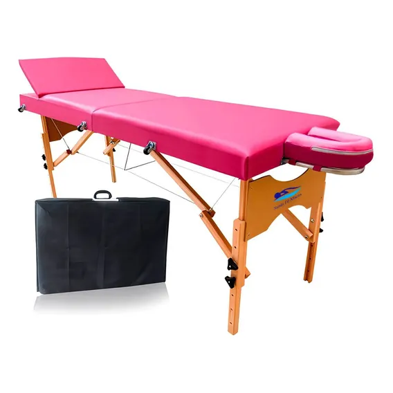 Maca Portátil Standard Reclinável Altura Regulável Mais Capa Cor Pink Foto 1