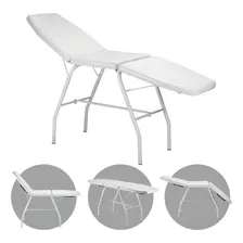 Maca Reclinavel Para Depilação Massagem Tatuagem Estética Profissional Dompel Branca Foto  mini 1