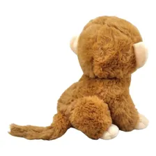 Macaco PelĂșcia Marrom Claro 22cm Sentado Quarto Foto mini 2