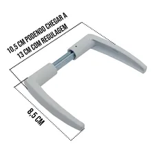 Maçaneta Para Fechadura Porta Casa Acabamento Branco Stam Foto mini 4