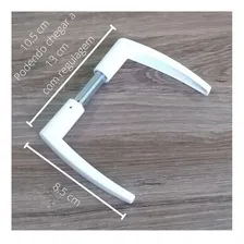 Maçaneta Para Fechadura Porta Casa Acabamento Branco Stam Foto mini 3