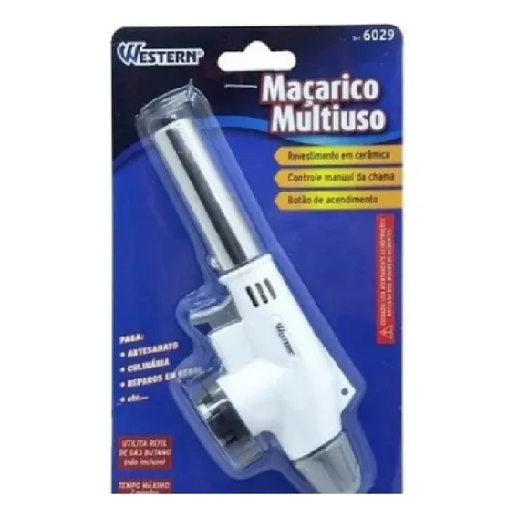 Maçarico Manual Multiuso Para Culinária E Reparos Em Geral Cor Branco Foto 1