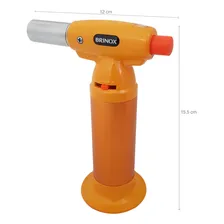 Maçarico Recarregavel Multiuso Brinox Glace Inox 15cm Foto mini 1