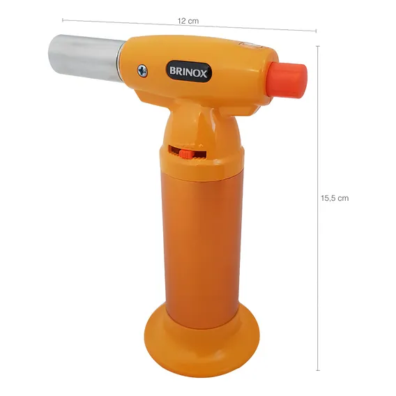 Maçarico Recarregavel Multiuso Brinox Glace Inox 15cm Foto 1