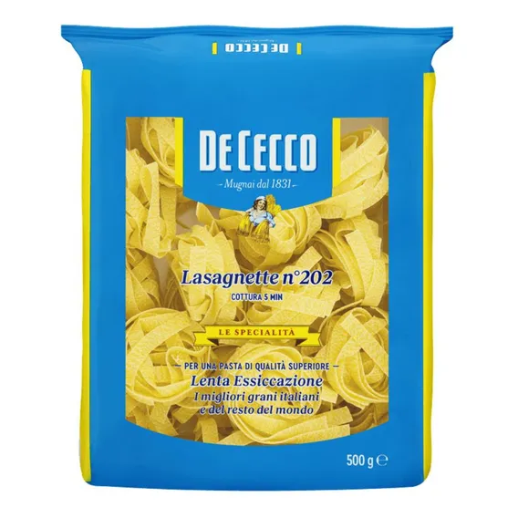 Macarrão Ita De Cecco Lasagnette N202 500g Foto 1