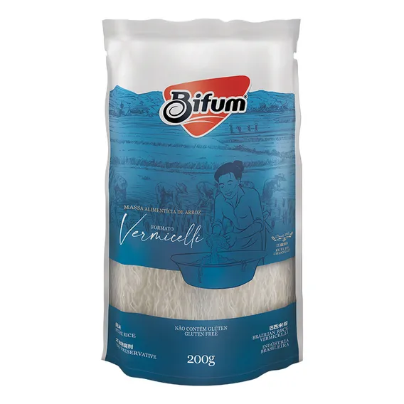 MacarrĂŁo Arroz Bifum Sem GlĂșten Vegano 200g Foto 1