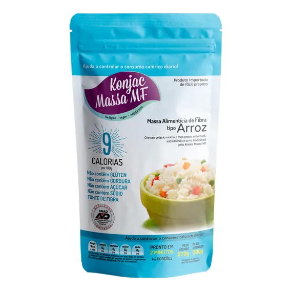 Macarrão Konjac Massa Shirataki 270g 9 Calorias - Konjac Mf Massas Arroz Foto 1