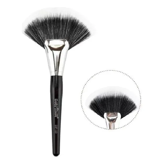 Macrilan Pincel Profissional Duo Fiber Leque Df10 Cor Preto Foto 1