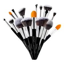 Macrilan Pincel Profissional Kabuki A04 Max Grande Para Pó Cor Preto Foto  mini 1