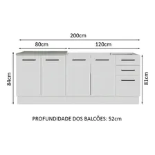 Madesa Agata GRAG20000109 balcões cor Branco Foto mini  3