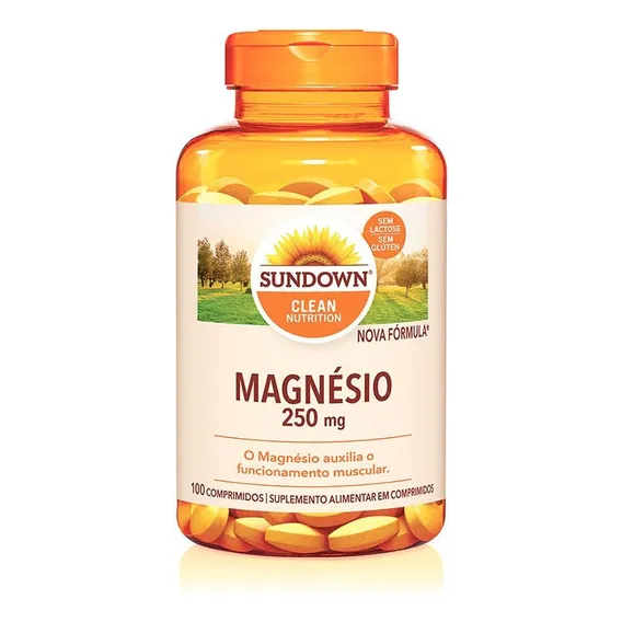 Magnésio 250mg 100 Cápsulas Magnesium Sundown Naturals Sabor Neutro Foto 1