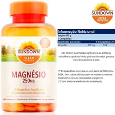 Magnésio 250mg 100 Cápsulas Magnesium Sundown Naturals Sabor Neutro Foto mini 4