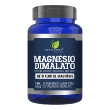 Magnésio Dimalato 500mg 100% Puro 120 Cáps - Fonte Verde Sabor Magnésio Dimalato - Sem Sabor Foto mini 1