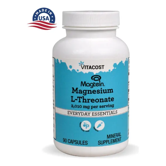 Magnésio L-Treonato Vitacost Magnesium L-Threonate Magtein 90 cápsulas Importado Foto 1