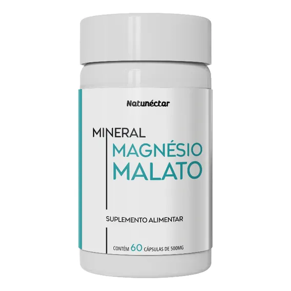 Magnésio Malato 500mg 60 Cápsulas - Natunéctar Foto 1