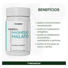 Magnésio Malato 500mg 60 Cápsulas - Natunéctar Foto mini 2