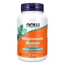 Magnésio Malato Now Foods 1000mg 180 tablets Magnesium Malate Foto mini 1