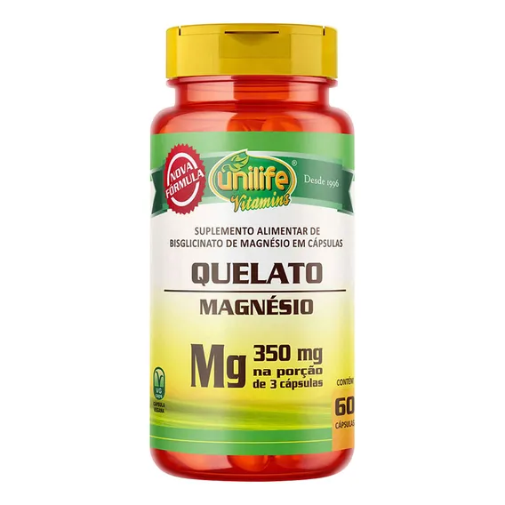 Magnésio Quelato 60 Cápsulas - Unilife Foto 1