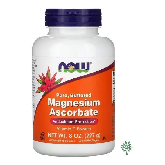 Magnésium Ascorbate Pó De Magnésio Ascorbato 227g Now Foods Foto 1