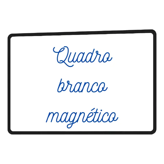 Magnetico Ima quadro lousa adesivo 60x45cm cor branco Foto 1