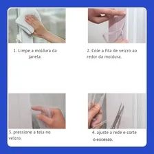 Magnow Kit 3 Tela Mosquiteira Janela Até 150x180 Removível Adesiva Anti Mosquito Foto mini  3