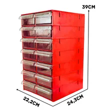 Magus Gaveteiro Organizador Vermelho Multiuso Foto mini 4