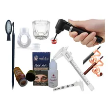 Makiaj Henna Sobrancelha + Dappen + Mixer + Paq Lapis Palito Foto  mini 1