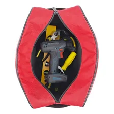 Mala Bolsa Lona Ferramentas 8 Divisões Externas Eletricista Cor Vermelho Foto mini  2