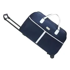 Mala De Viagem Bordo 10 Kg, Mala De Mão Com Rodinhas, Bolsa Mala Cabine Oxford 55x35x25cm Ultraleve Resistente Para Viagem, Mala De Rodinha Pequena Feminina Masculina Padrão Anac Cor Azul Foto  mini 1