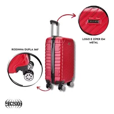 Mala De Viagem Bordo Mundi Rodinhas 360 Graus Abs Cor Mala Bordo 10kg Vinho Foto mini  3