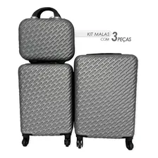 Malas De Viagem Kit 3 Peças Bordo Com Rodinha Cadeado Bolsa Foto mini  2