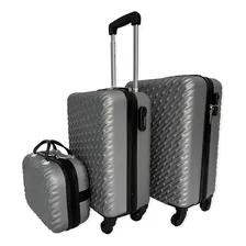 Malas De Viagem Kit 3 Peças Bordo Com Rodinha Cadeado Bolsa Foto  mini 1