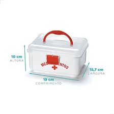 Maleta Caixa De Medicamentos Primeiros Socorros Pequena Foto mini 4