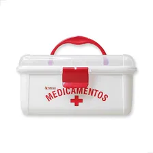 Maleta Caixa De Medicamentos Primeiros Socorros Pequena Foto mini 2