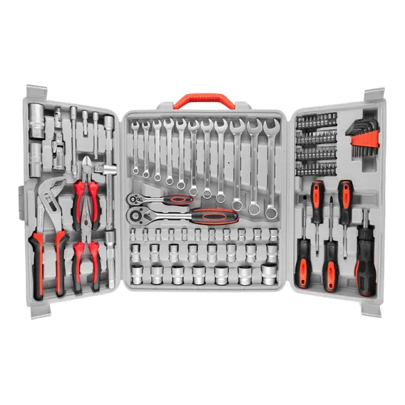 Maleta Caixa Ferramentas Jogo Kit 110 Peças Completa 9sr Eda Foto 1