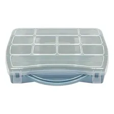 Maleta Caixa Organizadora Plastica Divisórias Box Multiuso Cor Maleta Divisória Organizadora Azul Foto mini  3