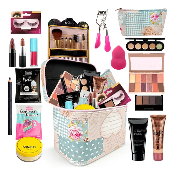 Maleta Completa Maquiagem Ruby Rose Luisance Pk19 Cor Pele Parda Foto 1