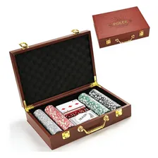 Maleta De Couro Poker Com 200 Peças Fichas, Foto mini 1