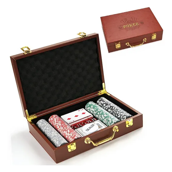 Maleta De Couro Poker Com 200 Peças Fichas, Foto 1