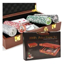 Maleta De Couro Poker Com 200 Peças Fichas, Foto mini 2
