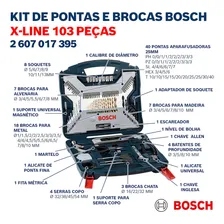 Maleta De Ferramentas X-line Com 103 Peças Bosch Foto mini 4