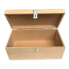 Maleta Ferramenta Custura Madeira Mdf Com Alça Cadeado 30x16 Foto mini 4