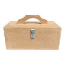 Maleta Ferramenta Custura Madeira Mdf Com Alça Cadeado 30x16 Foto mini  3