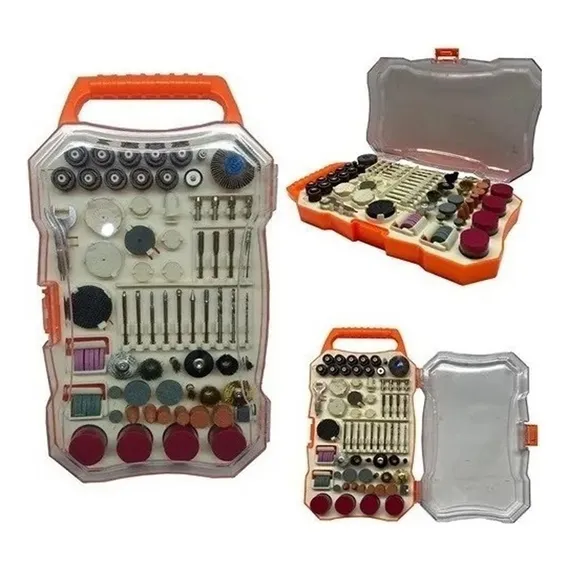 Maleta Kit De Acessórios Para Micro Retífica Com 208 Peças Foto 1