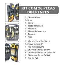 Maleta Kit Jogo Ferramentas 26 Pçs Le-992 Multiuso Pratico Cor Preto Foto mini 4