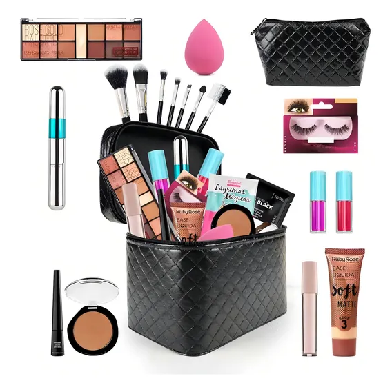 Maleta + Maquiagem Pincel Macrilan Necessaire Bz21 Foto 1