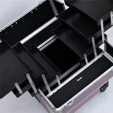Maleta Maquiagem Profissional Com Rodinhas R720 Vazia Lilás Foto mini  3