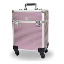 Maleta Maquiagem Profissional Com Rodinhas R720 Vazia Lilás Foto  mini 1